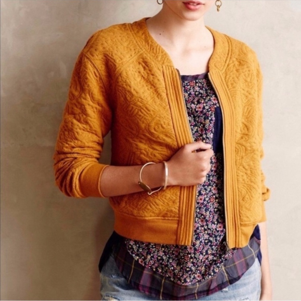 Anthropologie Saturday Sunday Quilted Jacket
Mustard Yellow Size: Small